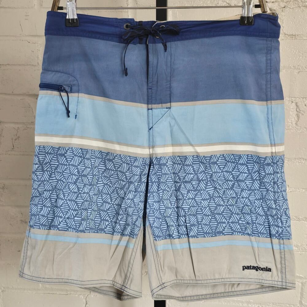 Patagonia Men's' 32 Geometric Colorblock Board Shorts┃Gorpcore Swim Trunks